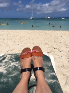 toes in the sand .. staycation courtesy of a barter