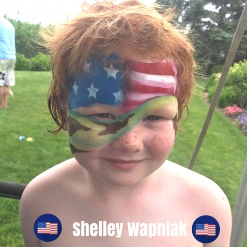 Camo/ American Flag mash up by Shelley Wapniak 